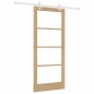 Set di porte scorrevoli vidaXL con hardware 86x198.5 cm in legno massello di pino