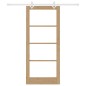 Set di porte scorrevoli vidaXL con hardware 86x198.5 cm in legno massello di pino
