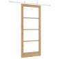 Set di porte scorrevoli vidaXL con hardware 86x198.5 cm in legno massello di pino