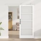 Set Porta Scorrevole vidaXL con Hardware Bianco 86x198,5 cm in Legno Massello di Pino Set Porta Scorrevole vidaXL con Hardware Bianco 86x198,5 cm in Legno Massello di Pino