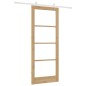 Set di Porta Scorrevole vidaXL con Hardware 86x211 cm Legno Massello di Pino