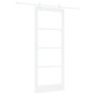 Set Porta Scorrevole con Hardware vidaXL Bianco 86x211 cm Legno Massello di Pino Set Porta Scorrevole con Hardware vidaXL Bianco 86x211 cm Legno Massello di Pino