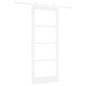 Set Porta Scorrevole con Hardware vidaXL Bianco 86x211 cm Legno Massello di Pino Set Porta Scorrevole con Hardware vidaXL Bianco 86x211 cm Legno Massello di Pino