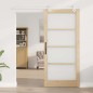 Porta scorrevole vidaXL con set di hardware 93x202 cm in legno massello di pino