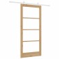 Porta scorrevole vidaXL con set di hardware 93x202 cm in legno massello di pino