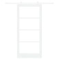 Set porta scorrevole vidaXL con set hardware bianco 93x202 cm legno massello pino Set porta scorrevole vidaXL con set hardware bianco 93x202 cm legno massello pino