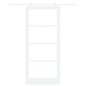 Set Porta Scorrevole vidaXL con Hardware Bianco 93x211 cm Legno Massiccio di Pino Set Porta Scorrevole vidaXL con Hardware Bianco 93x211 cm Legno Massiccio di Pino