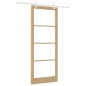 Set di Porte Scorrevoli vidaXL con Set Hardware 93x232 cm in Legno Massello di Pino Set di Porte Scorrevoli vidaXL con Set Hardware 93x232 cm in Legno Massello di Pino
