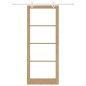 Set di Porte Scorrevoli vidaXL con Set Hardware 93x232 cm in Legno Massello di Pino Set di Porte Scorrevoli vidaXL con Set Hardware 93x232 cm in Legno Massello di Pino
