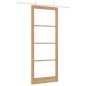 Set di Porte Scorrevoli vidaXL con Set Hardware 93x232 cm in Legno Massello di Pino Set di Porte Scorrevoli vidaXL con Set Hardware 93x232 cm in Legno Massello di Pino