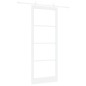 Set di Porta Scorrevole con Hardware VidaXL Bianca 93x232 cm Legno Massello Pino Set di Porta Scorrevole con Hardware VidaXL Bianca 93x232 cm Legno Massello Pino