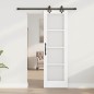 Porta Scorrevole vidaXL con Set di Accessori Bianca 61x198.5 cm Legno Massiccio di Pino Porta Scorrevole vidaXL con Set di Accessori Bianca 61x198.5 cm Legno Massiccio di Pino
