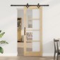 Set Porta Scorrevole vidaXL con Ferramenta 73.5x198.5 cm in Legno Massiccio di Pino Set Porta Scorrevole vidaXL con Ferramenta 73.5x198.5 cm in Legno Massiccio di Pino