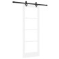 Set Porta Scorrevole vidaXL con Kit Hardware Bianco 73.5x198.5 cm Legno Massello di Pino