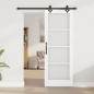 Set Porta Scorrevole vidaXL con Kit Hardware Bianco 73.5x198.5 cm Legno Massello di Pino