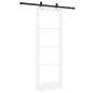 Set Porta Scorrevole vidaXL con Kit Hardware Bianco 73.5x198.5 cm Legno Massello di Pino