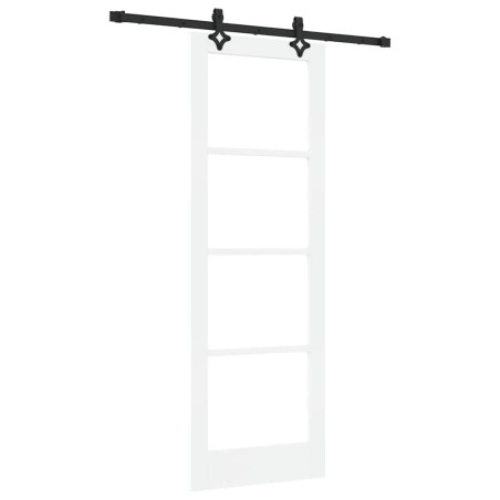Porta scorrevole vidaXL con set hardware Bianco 73.5x211 cm Legno massiccio di pino