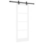 Porta Scorrevole vidaXL con Set di Ferramenta Bianco 78x202 cm Legno Massello di Pino