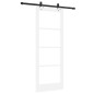 Porta Scorrevole vidaXL con Set di Ferramenta Bianco 78x202 cm Legno Massello di Pino