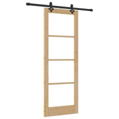 Set di porte scorrevoli vidaXL con set di accessori 78x211 cm legno massello di pino
