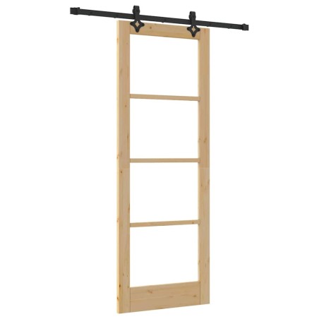 Set di porte scorrevoli vidaXL con set di accessori 78x211 cm legno massello di pino