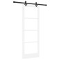 vidaXL Porta Scorrevole con Set di Hardware Bianco 78x211 cm in Legno Solido di Pino