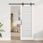 vidaXL Porta Scorrevole con Set di Hardware Bianco 78x211 cm in Legno Solido di Pino