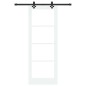 vidaXL Porta Scorrevole con Set di Hardware Bianco 78x211 cm in Legno Solido di Pino