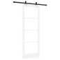vidaXL Porta Scorrevole con Set di Hardware Bianco 78x211 cm in Legno Solido di Pino