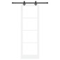 Porta Scorrevole vidaXL con Set di Accessori Bianco 78x232 cm Legno Massello di Pino