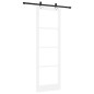Porta Scorrevole vidaXL con Set di Accessori Bianco 78x232 cm Legno Massello di Pino