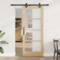 Porta scorrevole vidaXL con set di ferramenta 83x202 cm Legno massello di pino Porta scorrevole vidaXL con set di ferramenta 83x202 cm Legno massello di pino