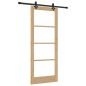 Porta scorrevole vidaXL con set di ferramenta 83x202 cm Legno massello di pino Porta scorrevole vidaXL con set di ferramenta 83x202 cm Legno massello di pino