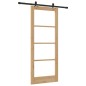 Porta scorrevole vidaXL con set di ferramenta 83x202 cm Legno massello di pino Porta scorrevole vidaXL con set di ferramenta 83x202 cm Legno massello di pino