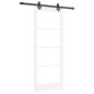 Porta Scorrevole vidaXL con Kit Hardware Bianca 83x202 cm in Legno di Pino