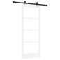 Porta Scorrevole vidaXL con Kit Hardware Bianca 83x202 cm in Legno di Pino