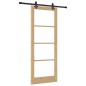 Porta Scorrevole vidaXL con Set di Hardware - 83x211 cm - Legno Massello di Pino Porta Scorrevole vidaXL con Set di Hardware - 83x211 cm - Legno Massello di Pino