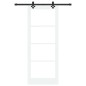 Porta Scorrevole vidaXL con Set Hardware Bianca 83x211 cm Legno Solido Pino Porta Scorrevole vidaXL con Set Hardware Bianca 83x211 cm Legno Solido Pino