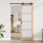 Porta Scorrevole vidaXL con Set di Ferramenta 83x232 cm Legno Massello di Pino Porta Scorrevole vidaXL con Set di Ferramenta 83x232 cm Legno Massello di Pino