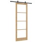 Porta Scorrevole vidaXL con Set di Ferramenta 83x232 cm Legno Massello di Pino Porta Scorrevole vidaXL con Set di Ferramenta 83x232 cm Legno Massello di Pino