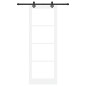 Porta Scorrevole vidaXL con Kit Hardware Bianco 83x232 cm Legno Massiccio Pino Porta Scorrevole vidaXL con Kit Hardware Bianco 83x232 cm Legno Massiccio Pino