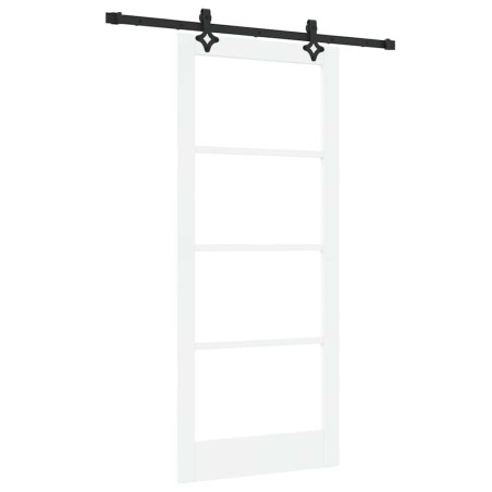 Porta scorrevole vidaXL con set hardware bianco 86x198.5 cm legno massello di pino