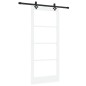 Porta scorrevole vidaXL con set hardware bianco 86x198.5 cm legno massello di pino Porta scorrevole vidaXL con set hardware bianco 86x198.5 cm legno massello di pino