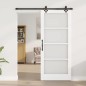 Porta scorrevole vidaXL con set hardware bianco 86x198.5 cm legno massello di pino Porta scorrevole vidaXL con set hardware bianco 86x198.5 cm legno massello di pino
