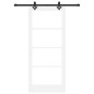 Porta scorrevole vidaXL con set hardware bianco 86x198.5 cm legno massello di pino Porta scorrevole vidaXL con set hardware bianco 86x198.5 cm legno massello di pino