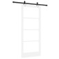 Porta scorrevole vidaXL con set hardware bianco 86x198.5 cm legno massello di pino Porta scorrevole vidaXL con set hardware bianco 86x198.5 cm legno massello di pino
