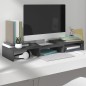 Supporto per Monitor Grigio 60x24x10,5cm Legno Massello di Pino Supporto per Monitor Grigio 60x24x10,5cm Legno Massello di Pino