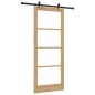 Porta Scorrevole vidaXL con Kit Hardware 86x211 cm Legno Massello di Pino Porta Scorrevole vidaXL con Kit Hardware 86x211 cm Legno Massello di Pino