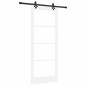 Porta Scorrevole vidaXL con Set Hardware Bianco 86x211 cm Legno Massello di Pino Porta Scorrevole vidaXL con Set Hardware Bianco 86x211 cm Legno Massello di Pino