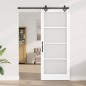 Porta Scorrevole vidaXL con Set Hardware Bianco 86x211 cm Legno Massello di Pino Porta Scorrevole vidaXL con Set Hardware Bianco 86x211 cm Legno Massello di Pino